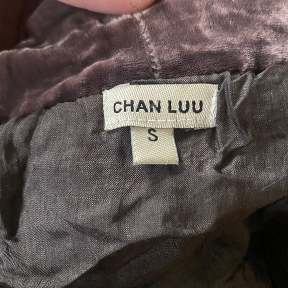 Chan Luu Crushed Velvet and Silk Coat 90s Whimsygoth - Picture 5 of 6